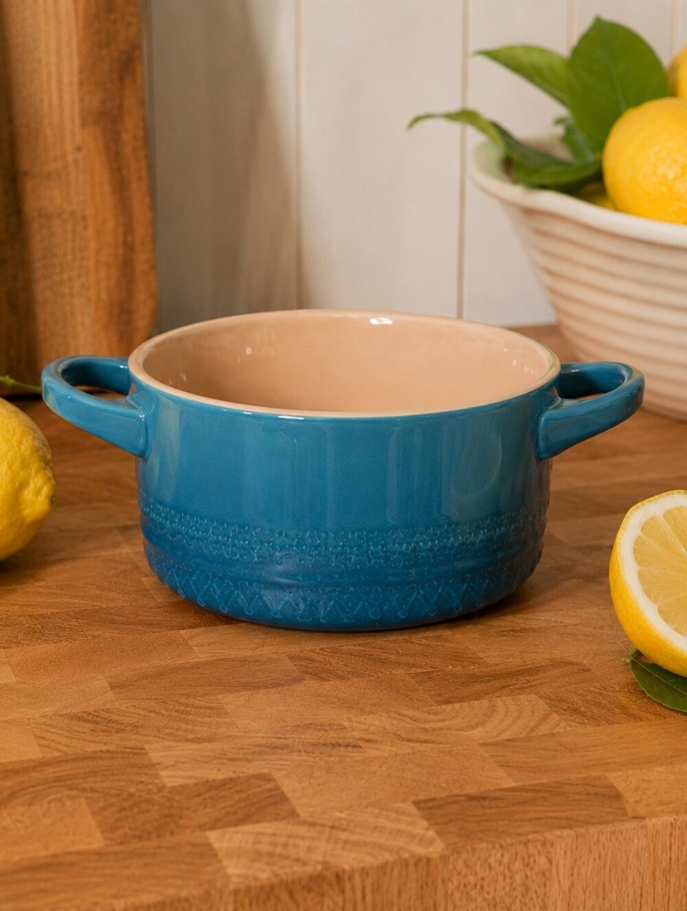 Le Creuset Mini Cocotte Stoneware Bowl | Deep Teal | 18-10 | No Lid | French Kit